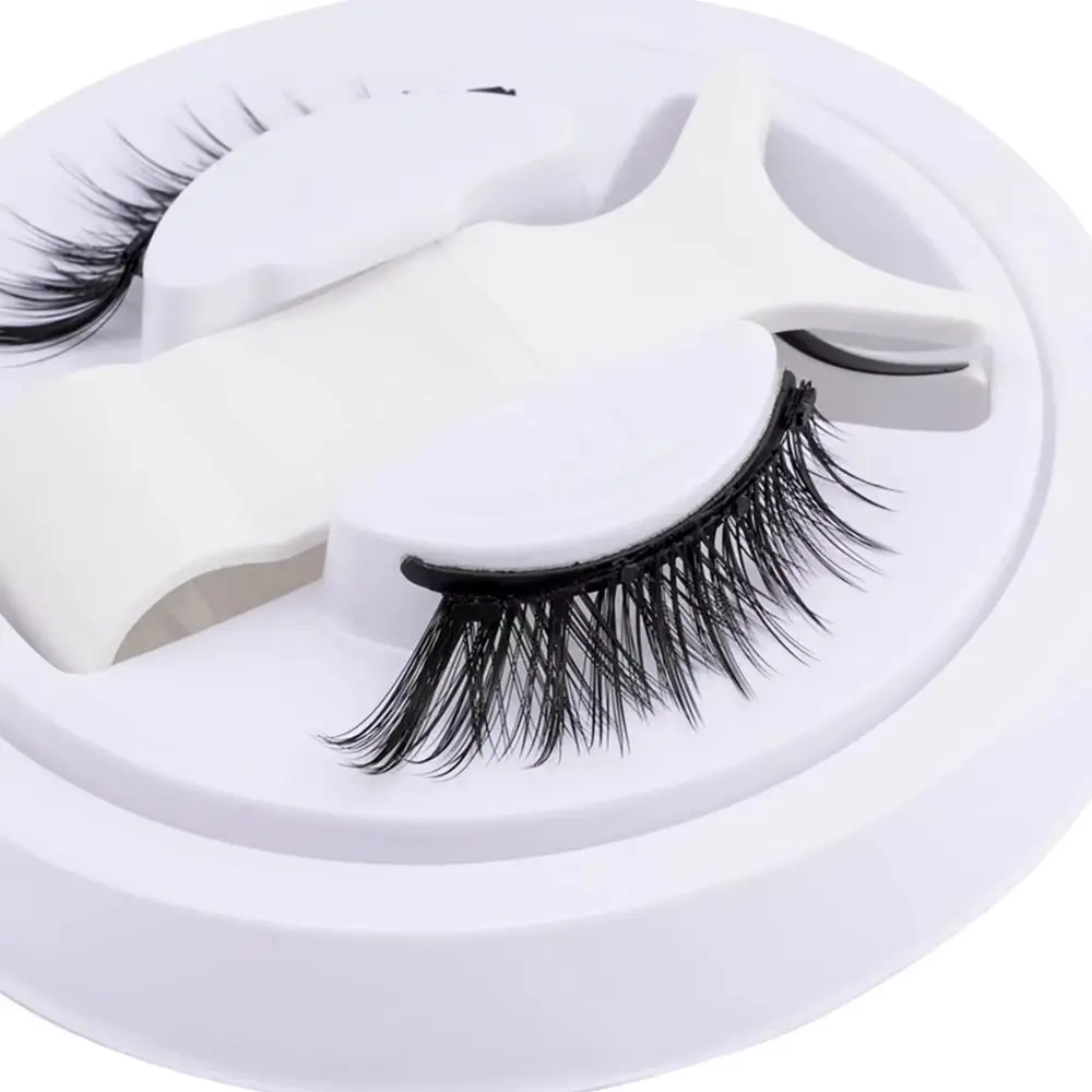 Cat Eye Magnetic False Eyelashes Long Lasting with Mirror Magnetic Eyelashes with Clip Fluffy Makeup False Eyelash Clusters
