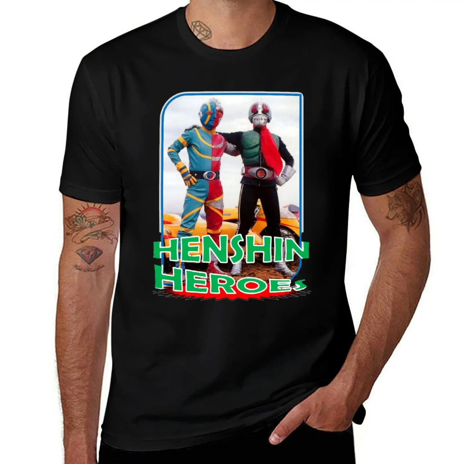 

HENSHIN HEROES T-Shirt cotton t shirt man t shirt men 100% cotton luxury brand T-Shirt