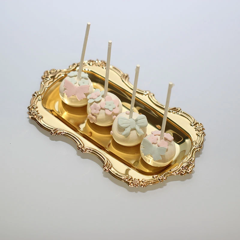Silver Plated Fruit Cake Snack Tray European Style Iron Metal Kitchen Party Decor Storage Serving Plate for Household Collection view 5