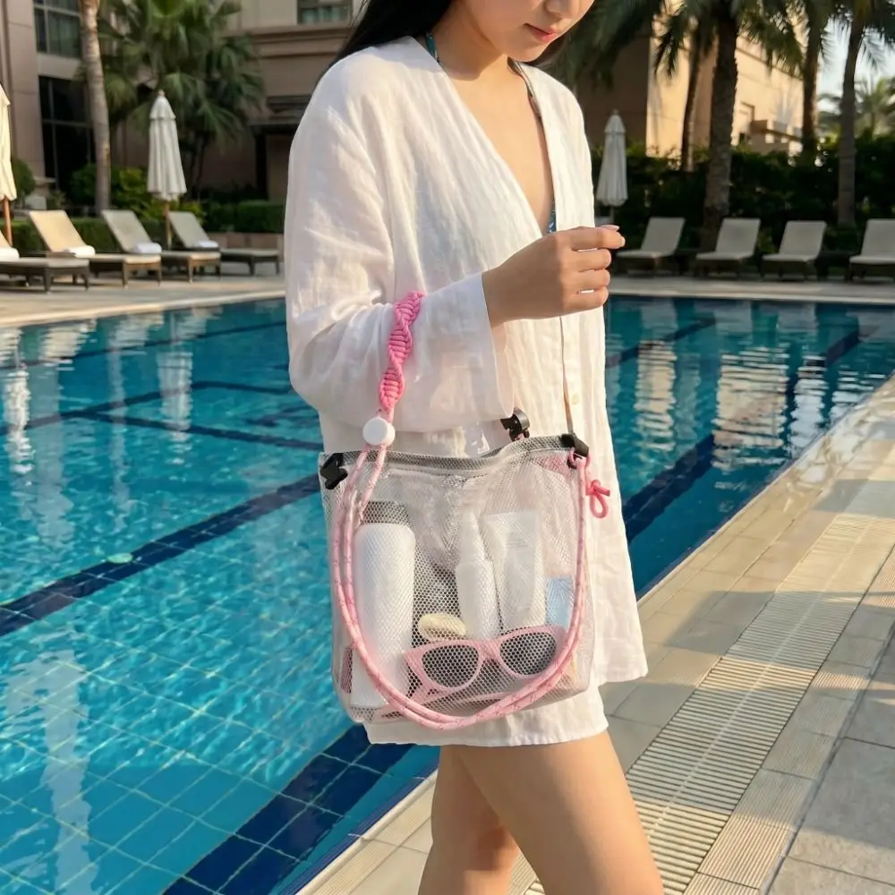 Transparent EVA Waterproof Storage Bag PVC Drawstring Travel Toiletry Bag Handheld Lightweight Cosmetic Bag Business Trips