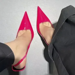 Eilyken New Sexy Slingbacks Woman Pumps Sandals Street Style Elegant Pointed Toe Thin High Heels Party Prom Female Shoes