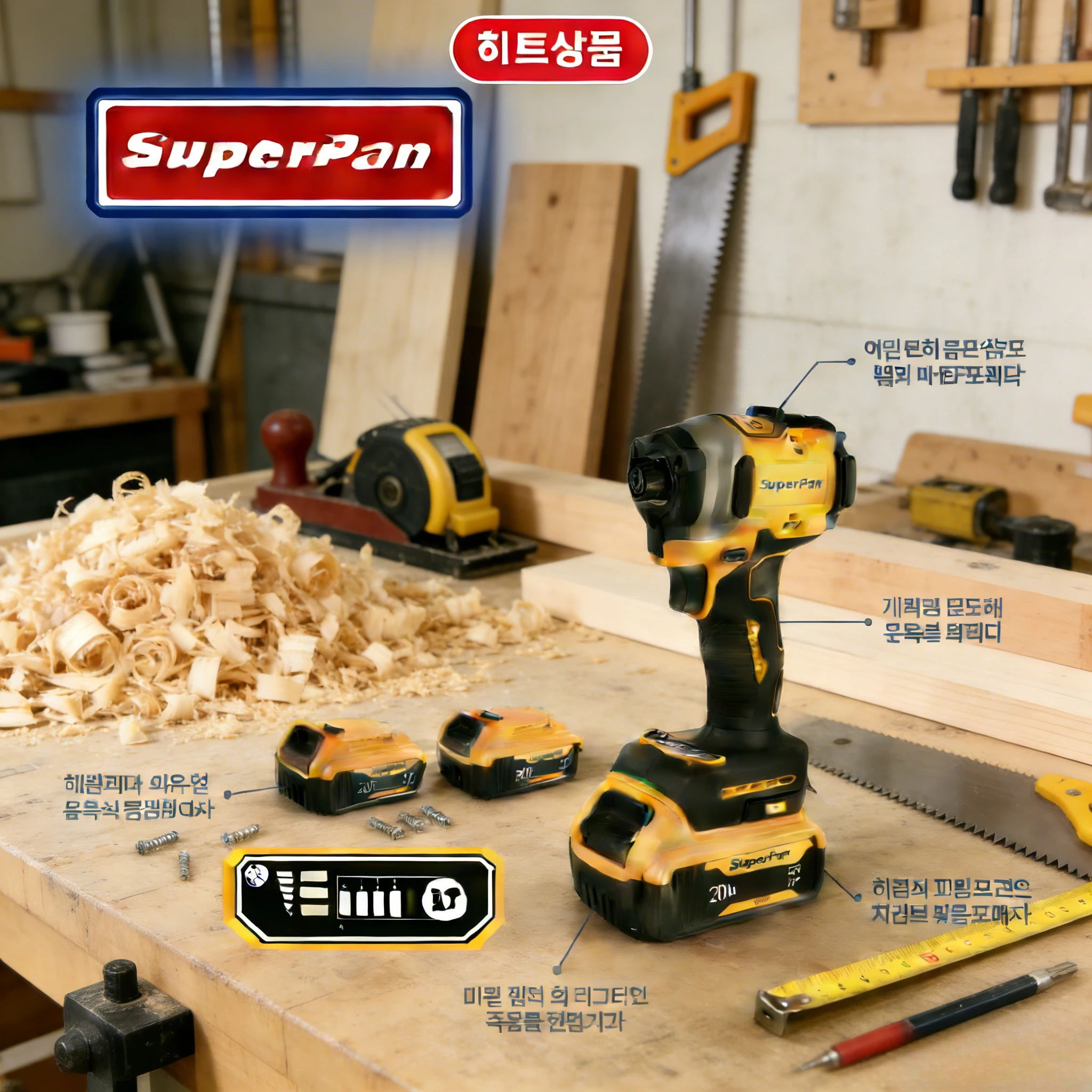 

Суперпопулярный прецизионный дрель-шуруповерт SuperPan 20V 205Нм, эргономичный инструмент для домашнего ремонта (Корея), совместим с аккумулятором Dewalt 20V.