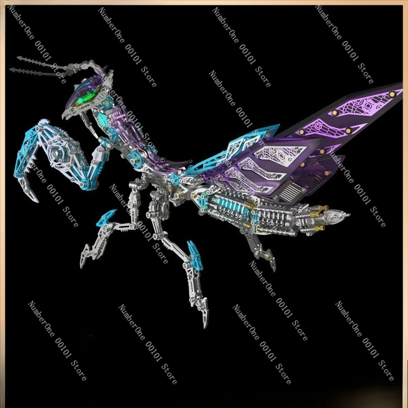 Mantis Metal Assembly Model Creative Handmade 3D Puzzle with Movable Ball Head