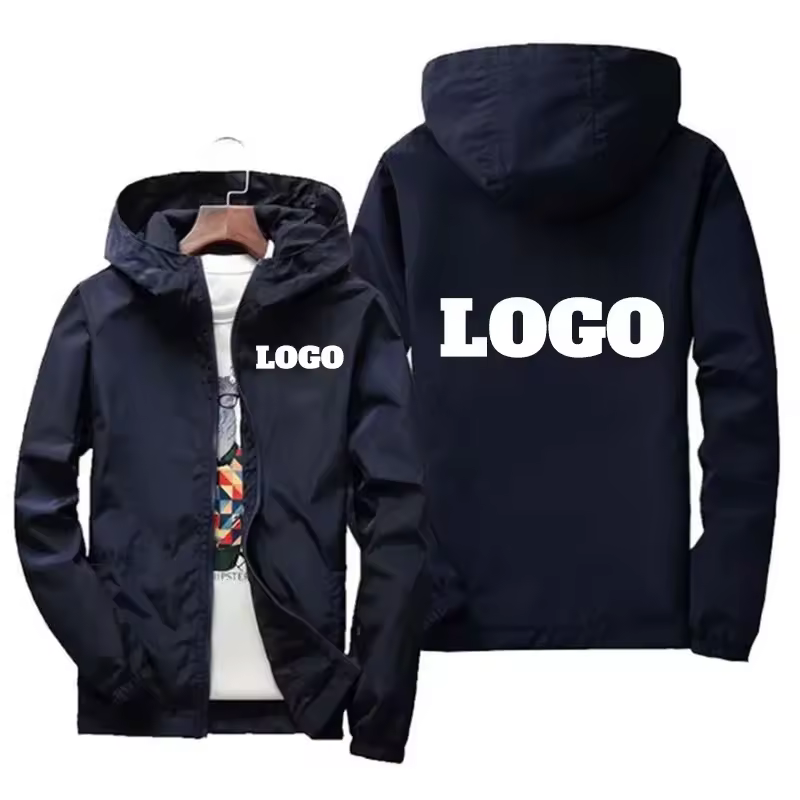 Customized Name: Autumn Jacket, Men's Waterproof Windbreaker, Casual Clothing, Plus Size 7Xl, Black Outdoor Sportswear - Image 2