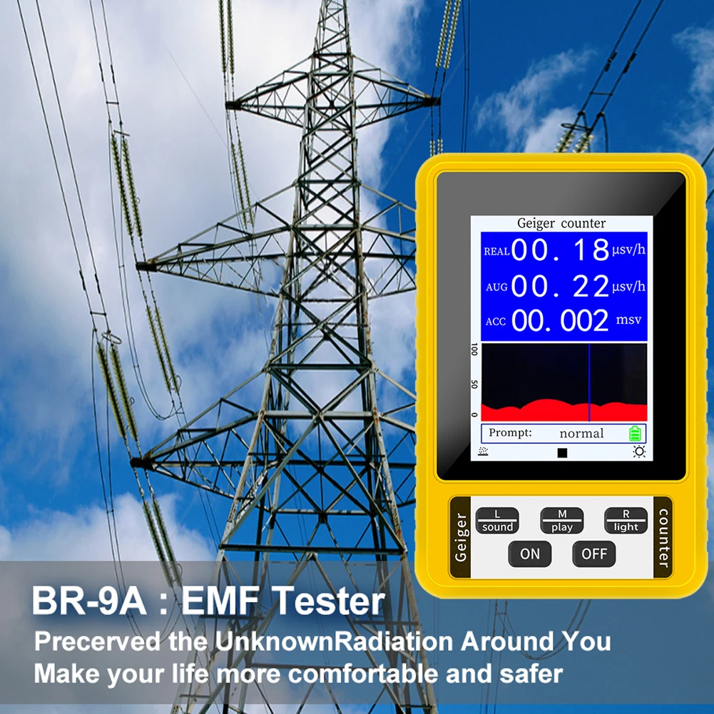 Smart Electrical BR-9C XR-3 Nucleaire Radiation Detector Geiger Counter High Sensitivity Wide Marmer Measuring Detectoren