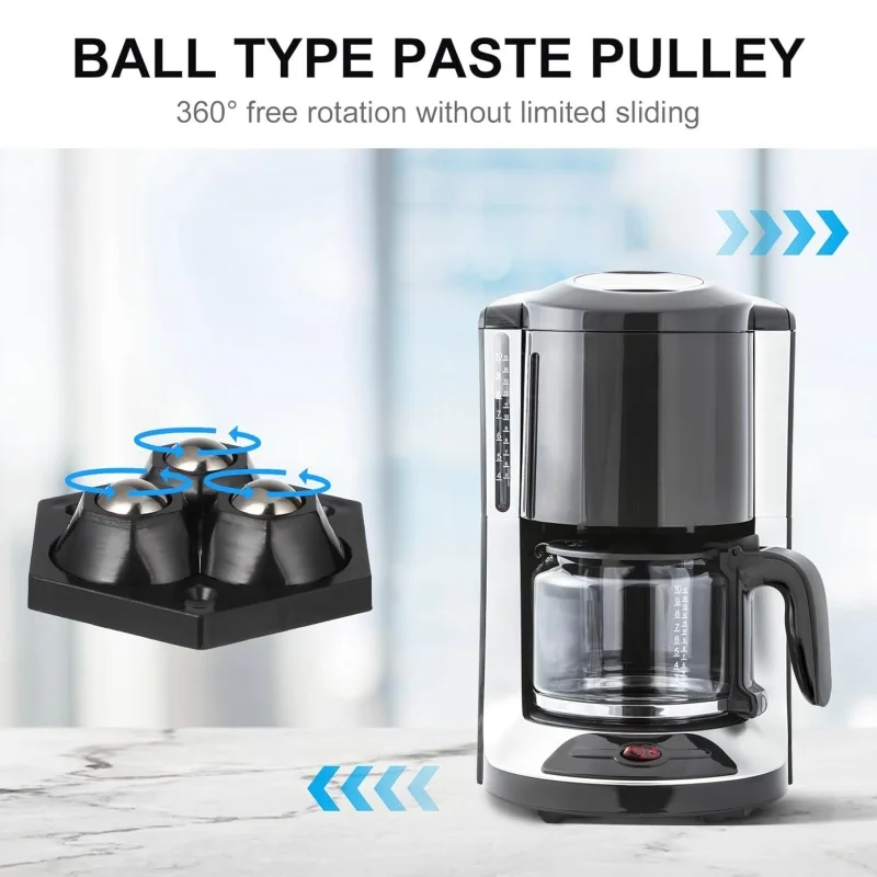 Rueda Universal sin perforación, rodamiento de bolas doble resistente al desgaste, polea silenciosa, accesorios para muebles del hogar, 4-32 Uds.