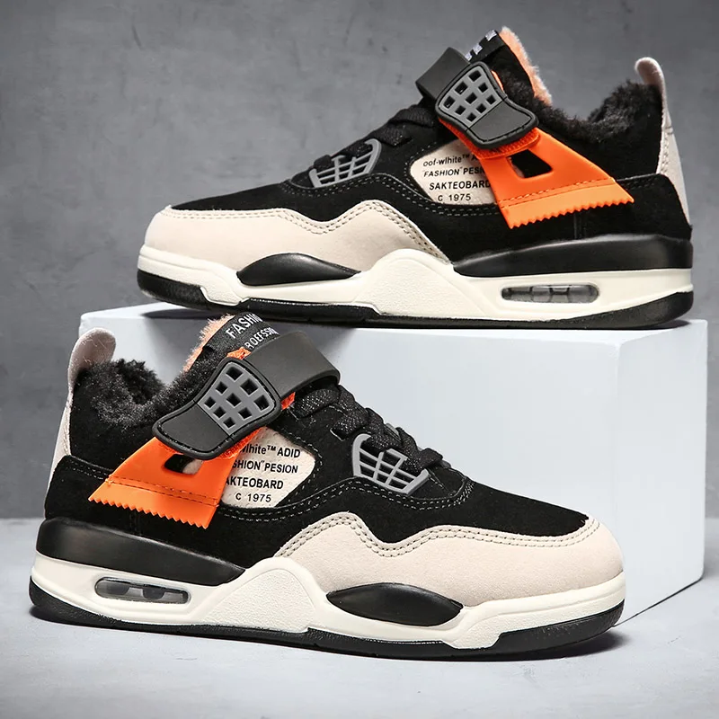 

Зимняя детская спортивная обувь, мягкая и теплая обувь, уличная противоскользящая и износостойкая повседневная обувь для мальчиков и девочек.