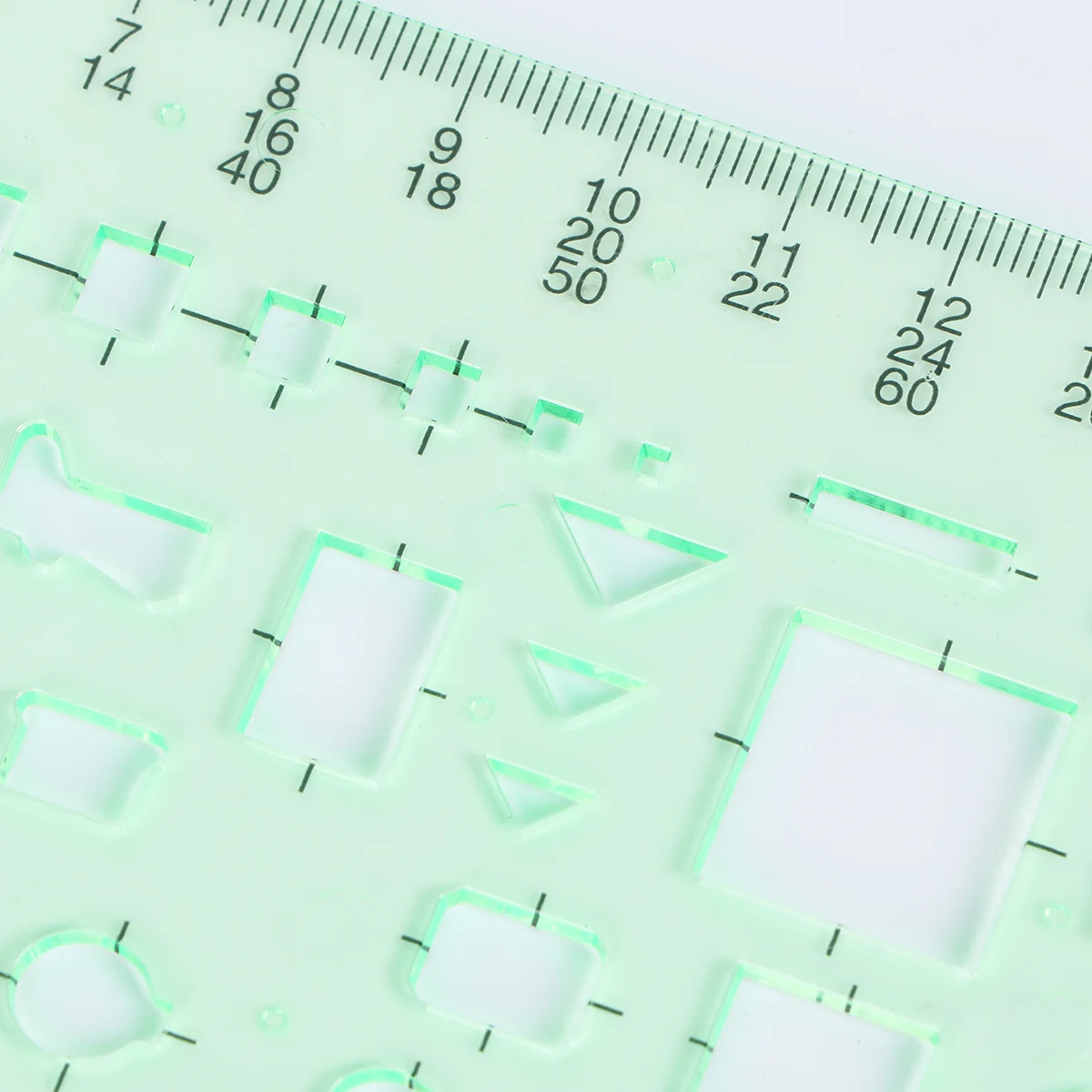 11 pcs Drawing Template Ruler Set Transparent Orange Geometric Shapes For Design Architecture Drafting Tools Painting Aid Rulers