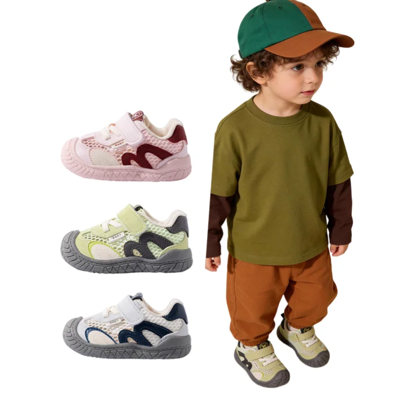 Baby Boys Girls Sneakers 2026 Spring Summer Toddler Walking Shoes Breathable Mesh Sandals Soft Sole Infant Footwear Shoes
