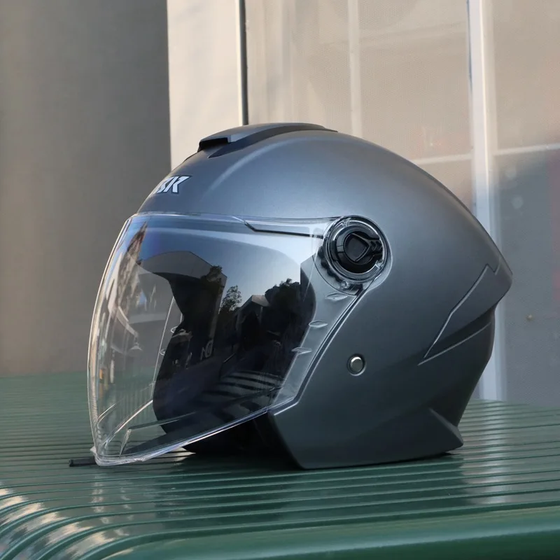 

Motorbike Casco Go Kart Scooter Motor Van Motorcycle Dual Lens Vintage Helmets Four Seasons Racing Half Helmets Casque Helmet