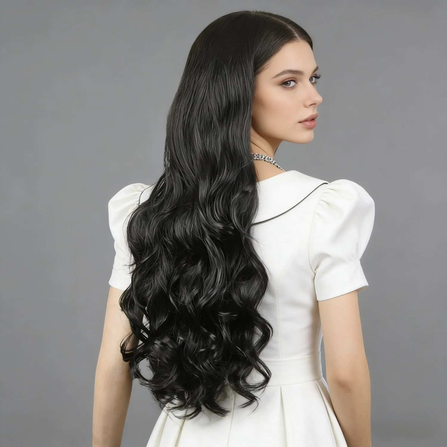 Daily Use Synthetic Hair Black Wig for White Woman Cosplay wigs Long Wavy Brown Wig Female Clearance Sale