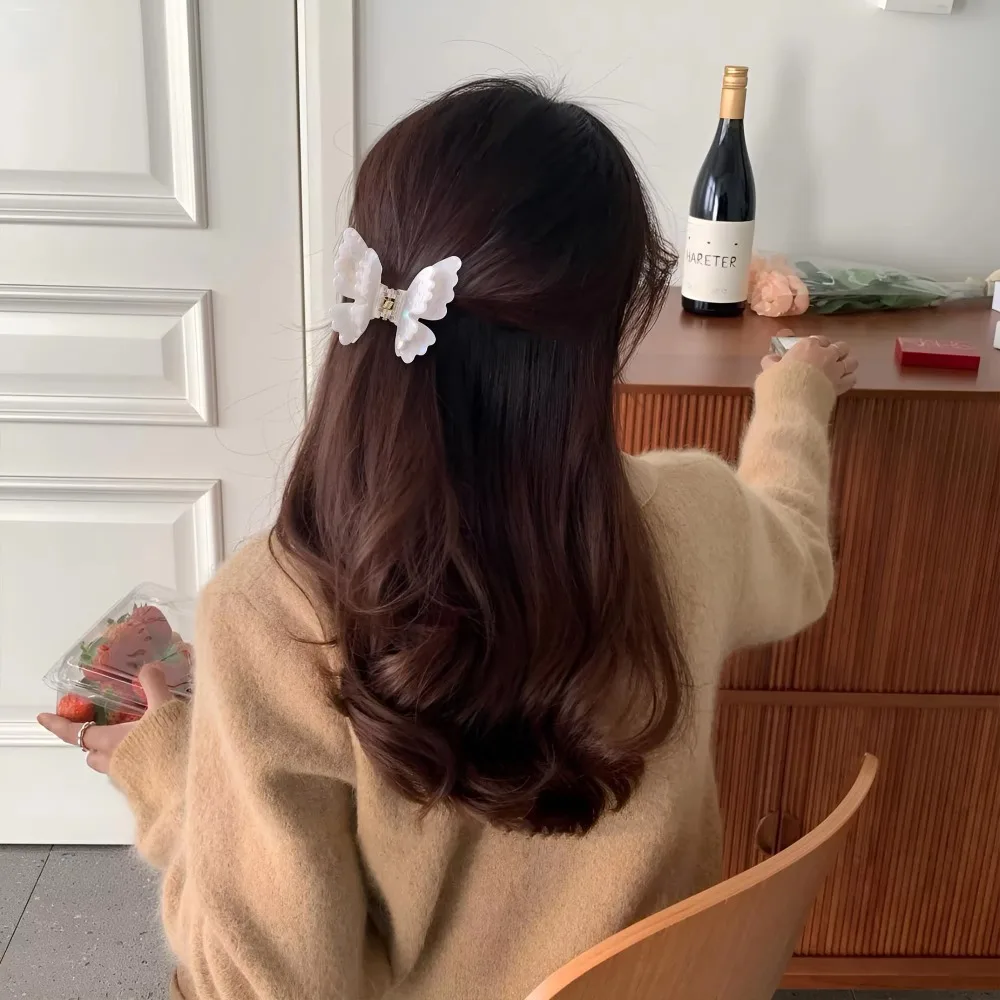 

Sweet Style Acetate Hair Clip Small Size Hair Accessories Claw Clip Colourful Pearlescent Hair Claw Beach Hair Decor