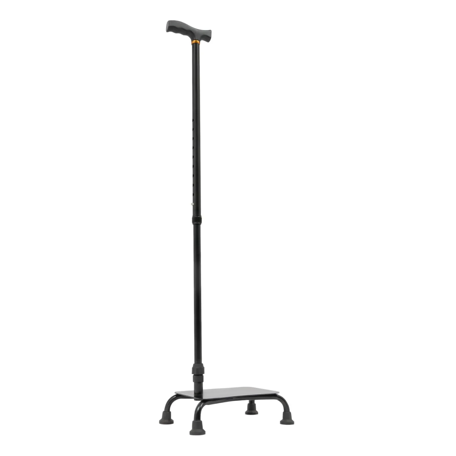 Bastões quádruplos antiderrapantes ajustáveis de liga de alumínio - 29x19x85-105cm, resistentes e duráveis para escalada de escadas e suporte de mobilidade
