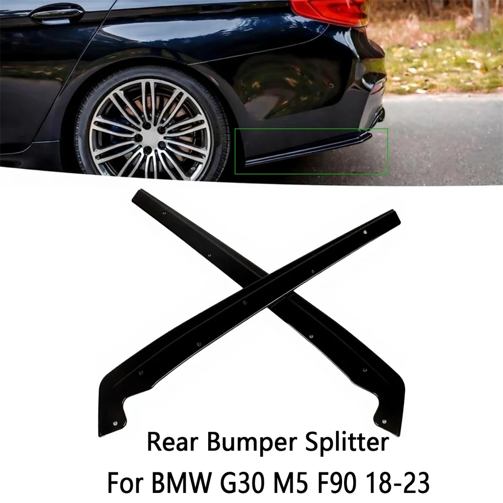 Protetor de Difusor de Para-choque Traseiro para BMW Série 5 G30 G31 Sport M5 F90 2017-2023, Divisores Laterais, Spoiler e Kit de Proteção da Carroceria