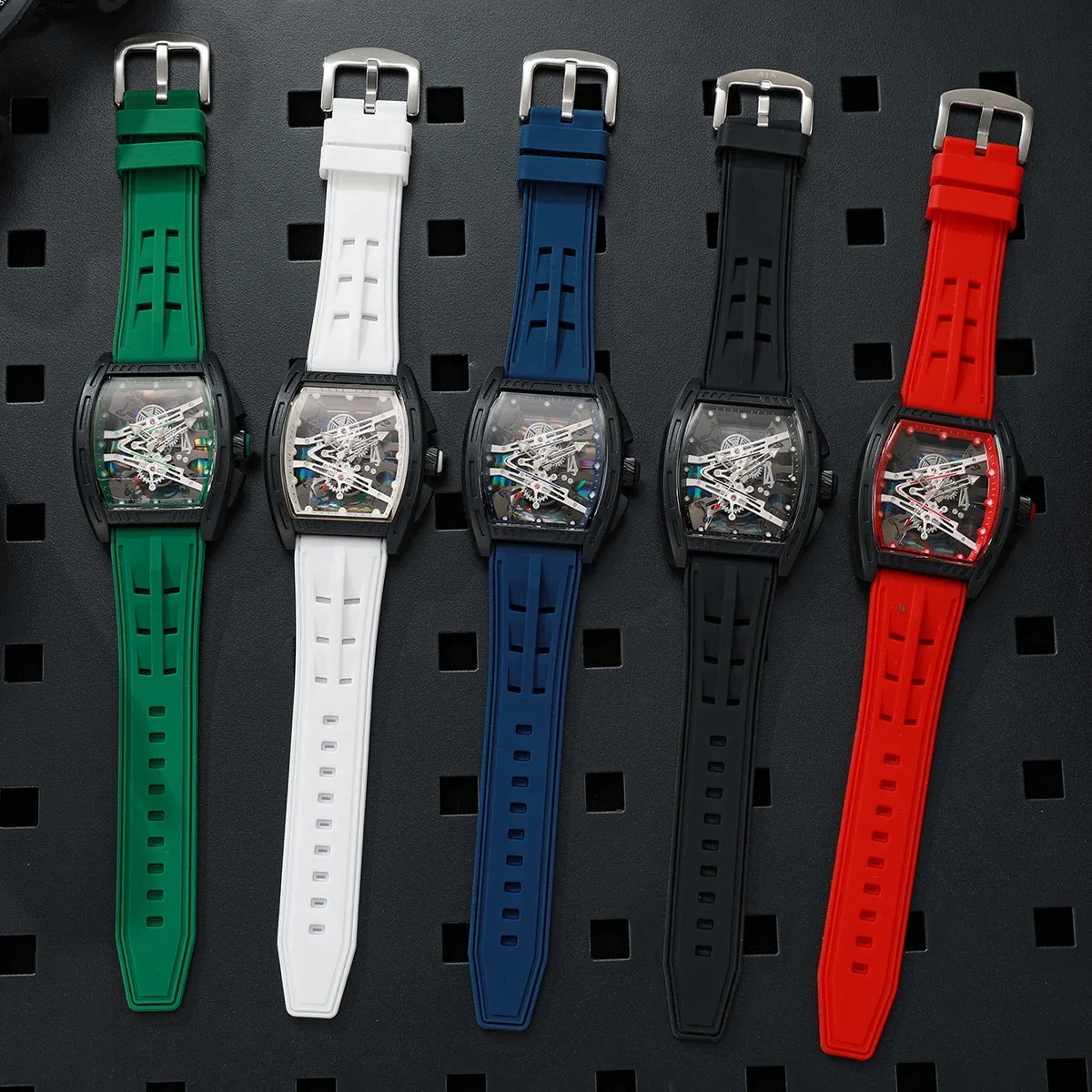 Luxury Large Dial Men Quartz Watch Casual Silicone Strap Sports Wristwatches for Man Clock Reloj Hombre（Without Box） - view 5