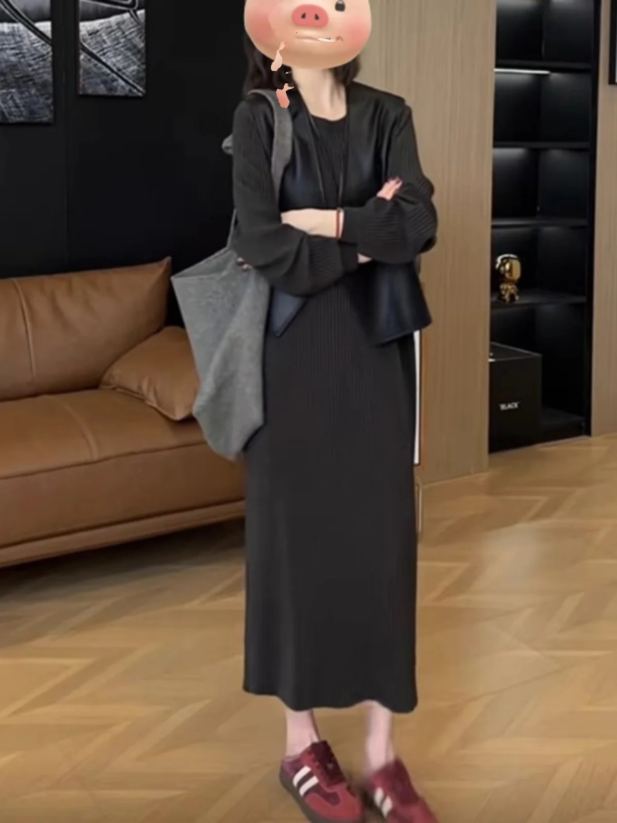 

Комплект Bla Midi Dr: Женский базовый комплект из двух предметов (жилет и топ) для весны и осени, новая модная модель, большие размеры