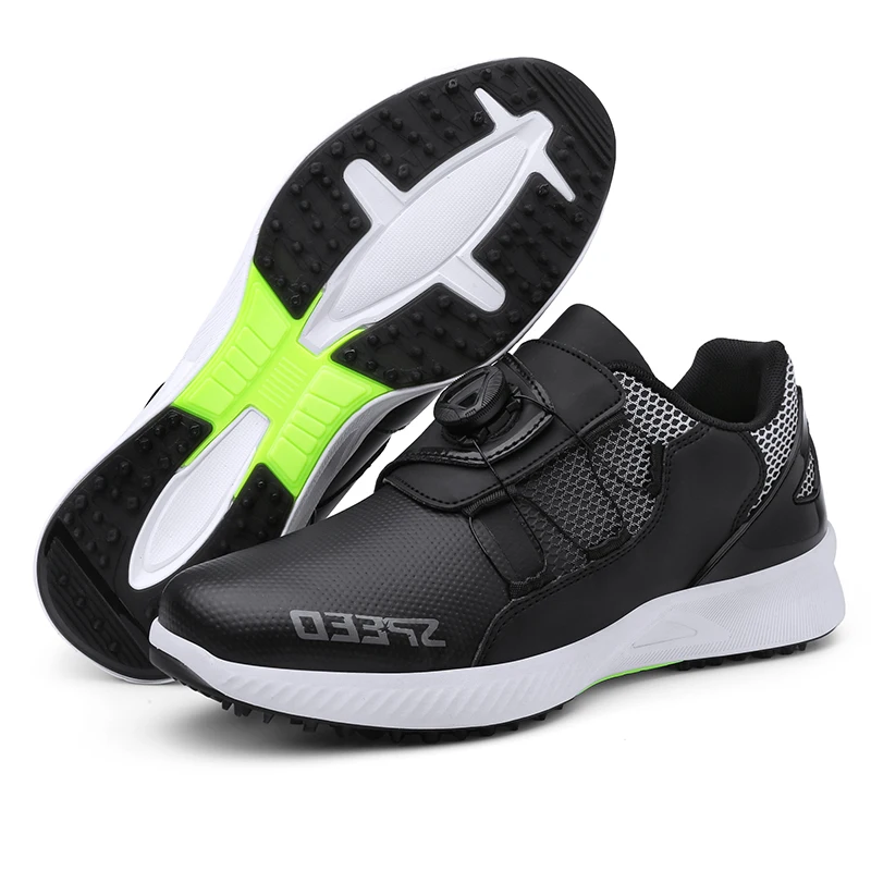 Golf shoes for men and women Waterproof anti-skid rotating buckle shoelace movable nail breathable leisure GOLF sneakers P619