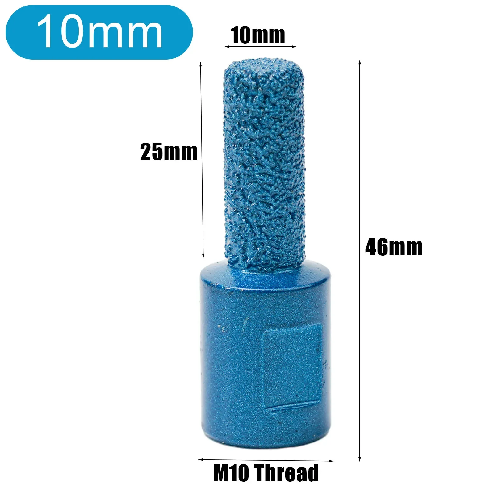 Finger Bit Milling Cutting 1PC 6/10/15mm Diamond Particles Efficient Performance M10 Thread Quality Is Guaranteed