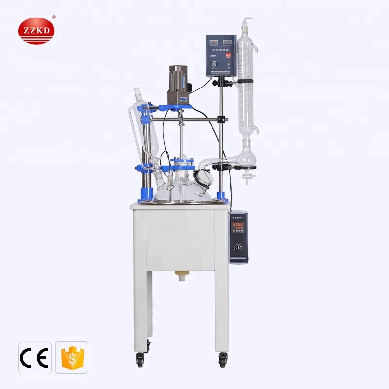 Continuous Stirred Tank Reactor Single Layer Glass Reaction Kettle