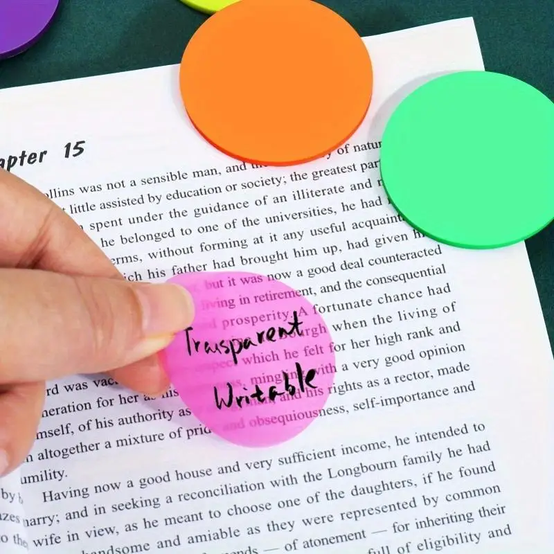 320Pcs 16 Colors Sticky Notes Morandi Round Office Journaling Supplies
