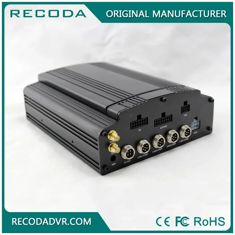 RECODA 1080P 4CH HDD DVR 4G GPS WIFI Live streaming Monitoring Car Black Box Mobile dvr