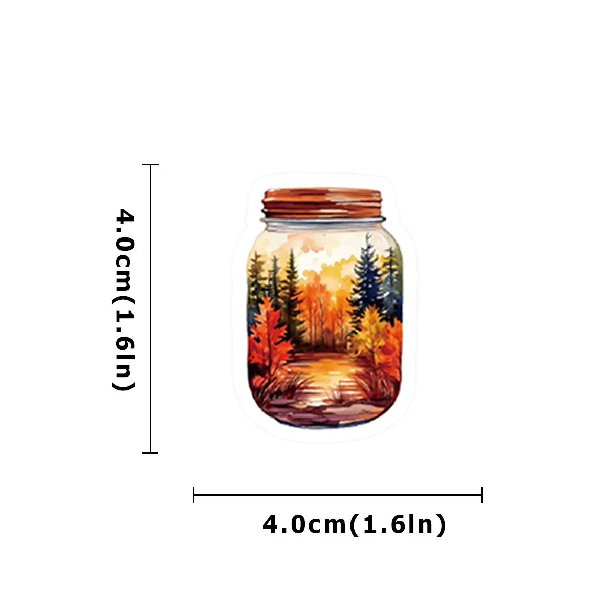 Etori Life 46 PCS Art Retro Plant Bottle Student DIY Stationery Decoration Stickers Suitable for Laptops, Luggage, Scrapbooks