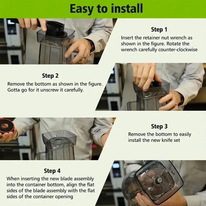 Licuador seco drogado 4 cuchilla ensamblaje llave llave para serie 5200 Juicer N58D