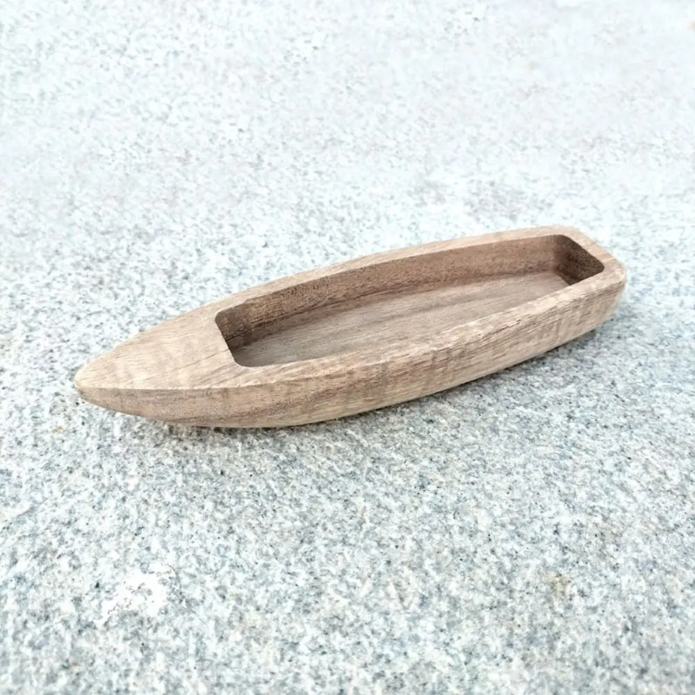 

Натуральная деревянная декоративная лодка ручной работы, неокрашенная модель рыболовной лодки, миниатюрная маленькая модель лодки, украшение