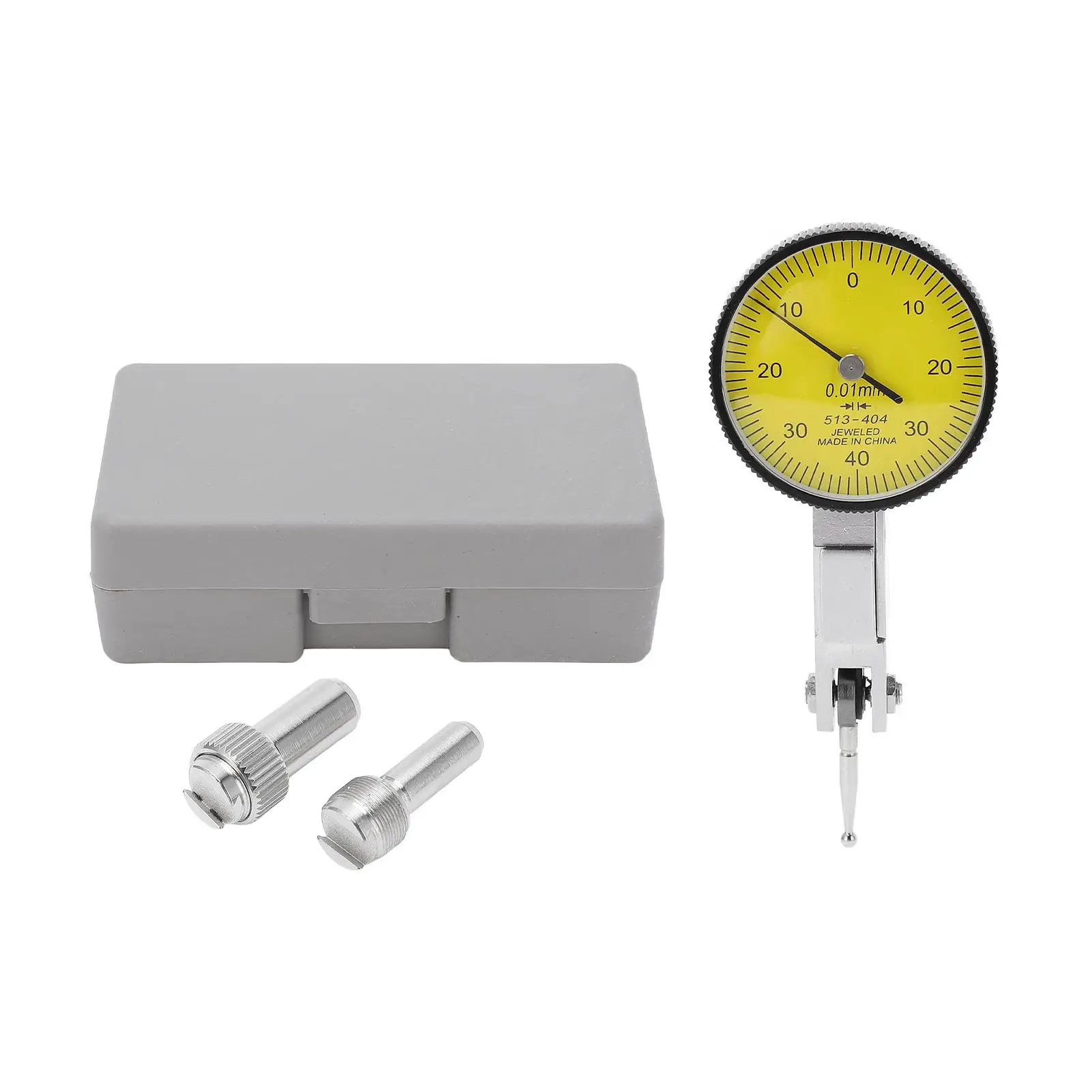 

0-40mm Dial Test Indicator Gauge - 0.01mm Accuracy Precision Measurement Tool with Yellow Dial