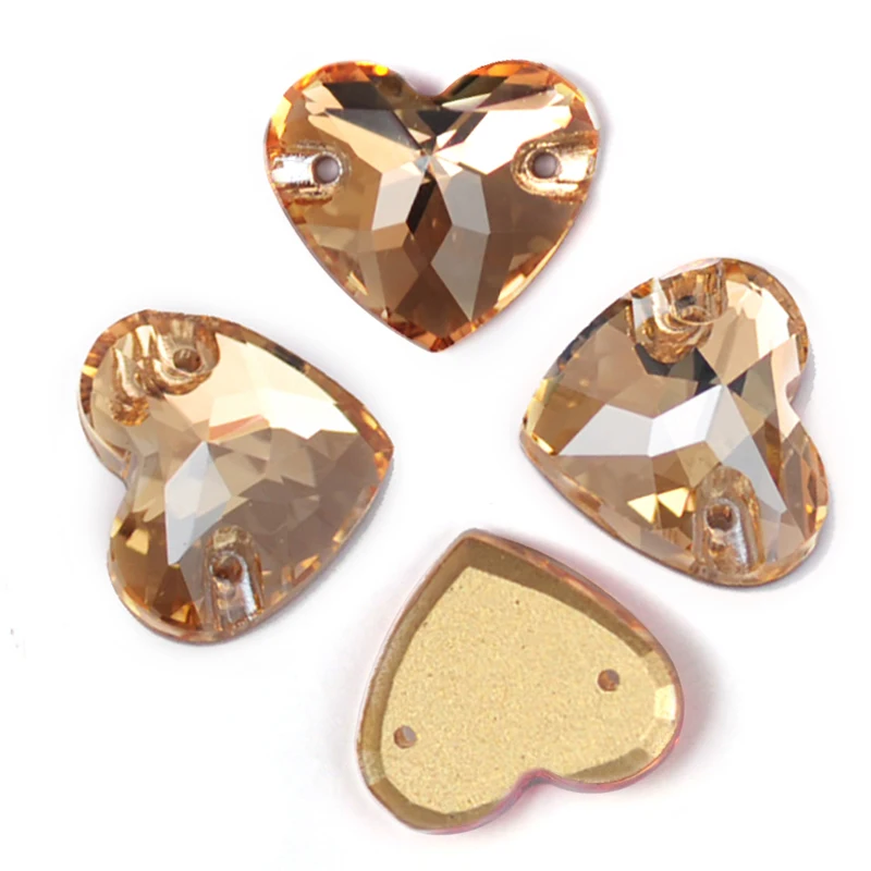 Pubrilex Glas-Aufnähkristalle Golden Shadow New Leaf Drop Rivoli Drop Mix Formen Größen Strass für Kleidung Kleider Bekleidung – Detail 10
