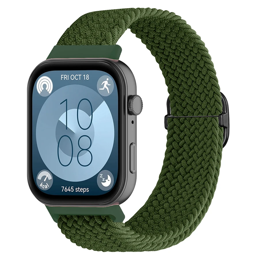 Gevlochten elastische nylon band voor Huawei Watch Fit 5/4/3 armband vervangende polsband voor Huawei Watch Fit 4 Pro/5 Pro riem