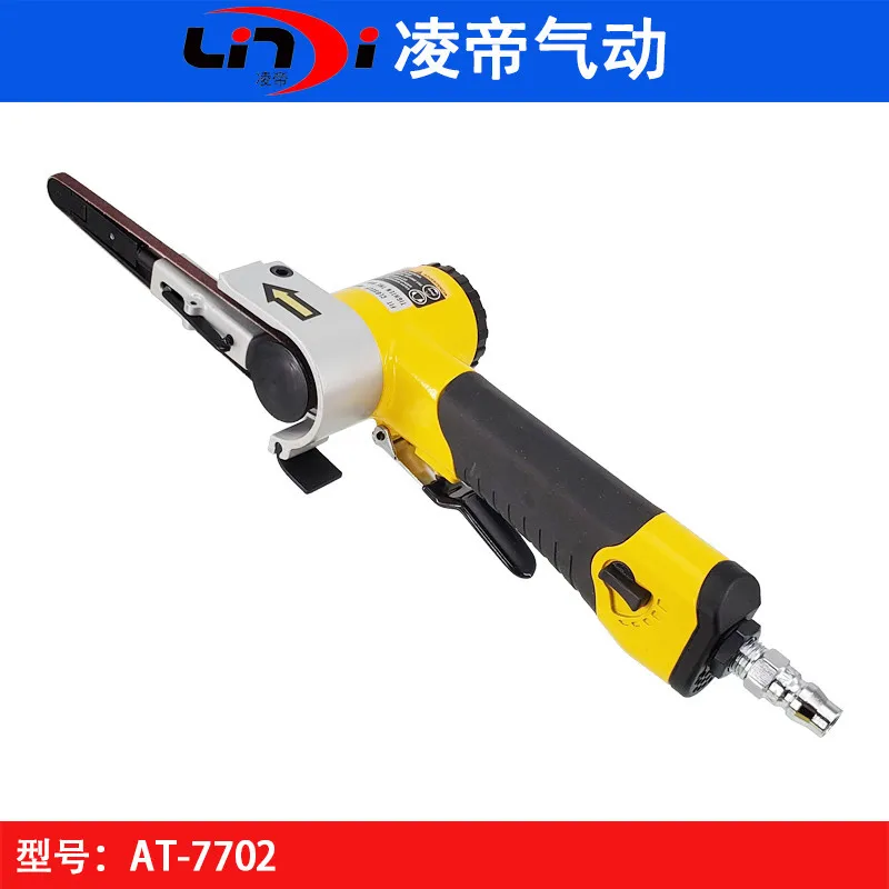 Taiwan AT-7702 Pneumatic Belt Machine, Grinding Machine, Abrasive Cloth Ring Belt Machine 6 * 330 Handheld Wire Drawing Machine
