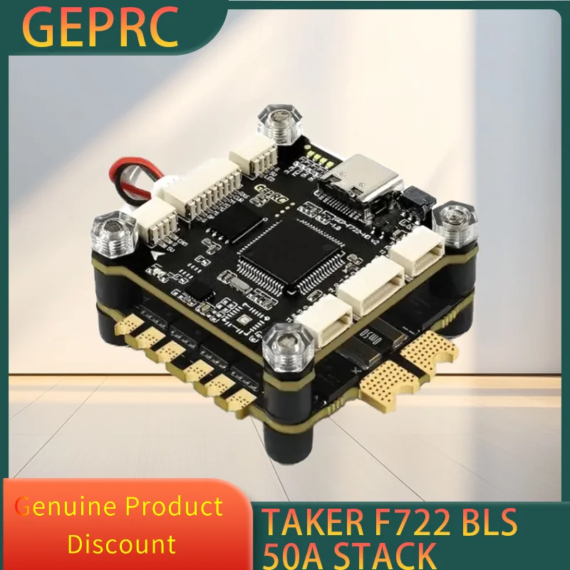 

GEPRC TAKER F722 BLS 50A Stack BLS50A-4IN1 ESC STM32F722 Chip 16M Black Box Cual-Channel BEC FC