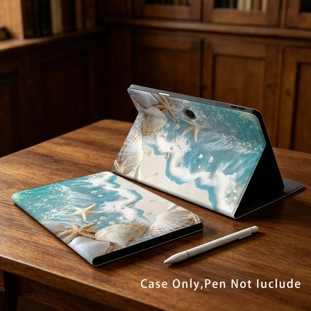 Summer Sea Art Pen Tray For OPPO VIVO IQOO OnePlus Realme Pad 3 Pro 13 12.1 11.61 11.4 10.36 11 inch Tablet Case