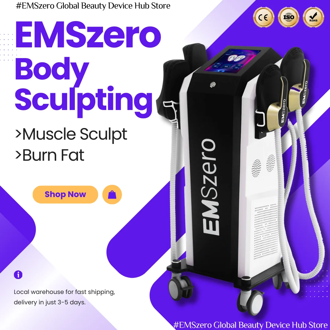 

EMSzero Professional Ems Body Sculpt Nova Electromagnetic RF Machine Body Sculpting Fat Burning EMS Slimming Beauty Equipment