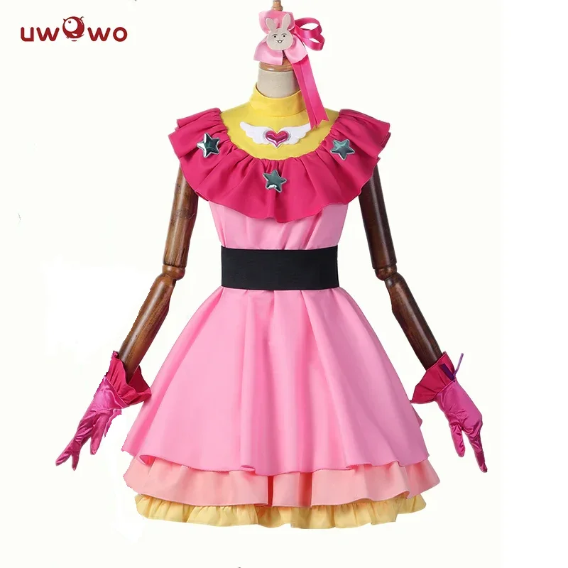 UWOWO Aii Hoshinoo Cosplay Costume Collab Series: Lolita Dress Full Set with Gloves Halloween Christmas Costumes