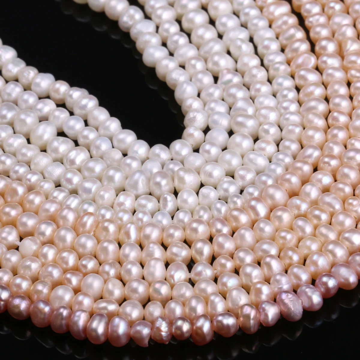 

4-5mm Natural Freshwater Pearl Beads Potato-shaped Punch Loose Beads for Make Jewelry DIY Bracelet Necklace Accessories