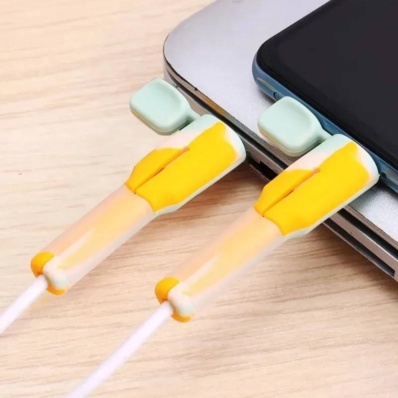 3/1Pairs Soft Silicone Charger Cable Winder Data Cord Protector Saver Sleeve For Apple iPhone 12 13 14 15 Pro Max 18W 20W Cables