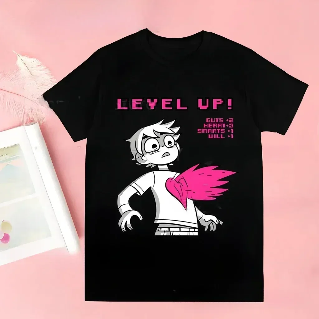 Scott Pilgrim T-shirt Harajuku Letter Graphic Print Funny Aesthetic Casual Cotton Short Sleeve Tee