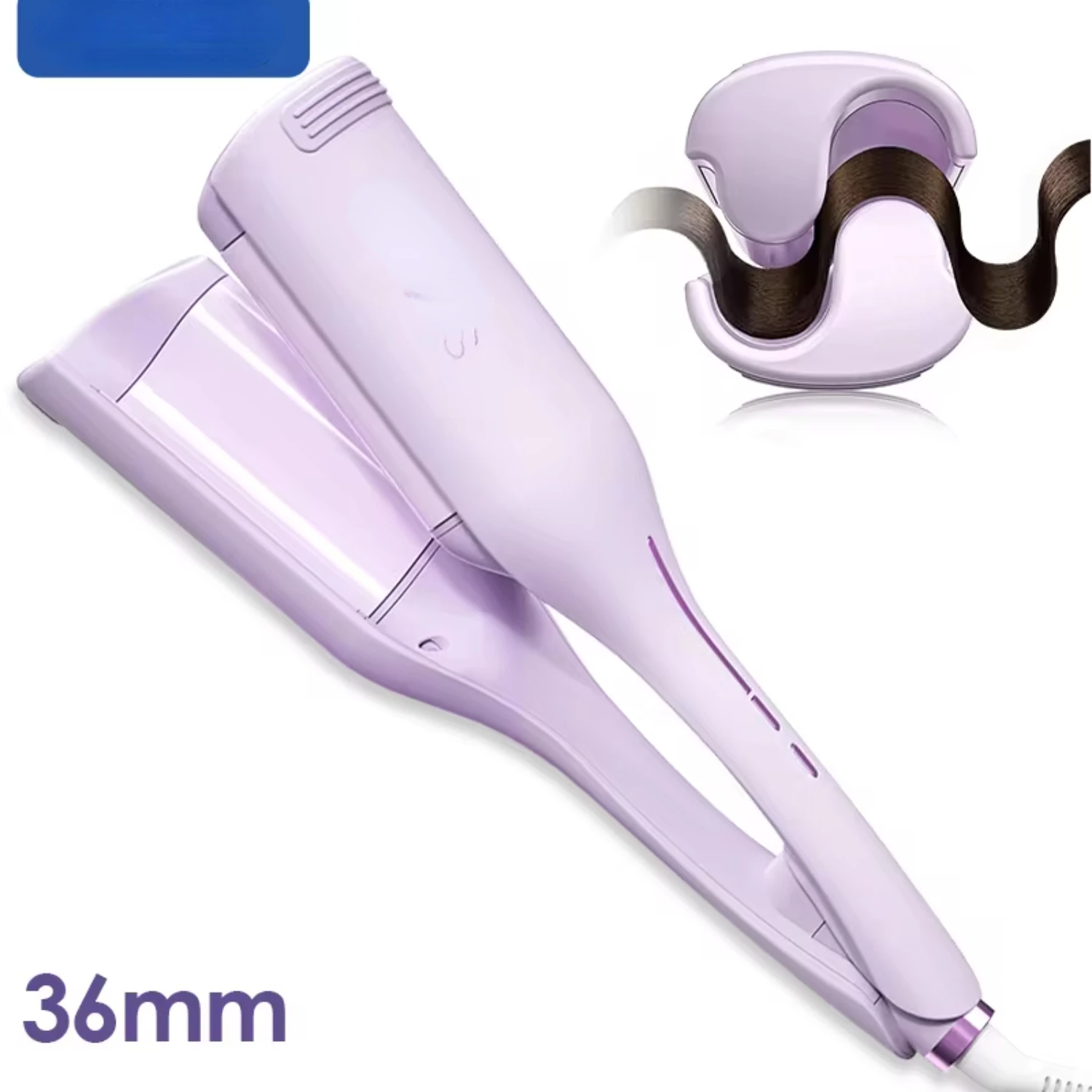 36MM Deep Wave Hair Curler Ceramic 4 Temperature Adjustable Fast Heating with Negative Ion Anti-Scald Egg Roll Hair Curler