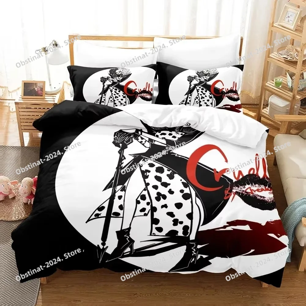 

Cruella De Vil Printed Bedding Duvet Cover Set Soft and Comfortable Perfect Children Room Decoration