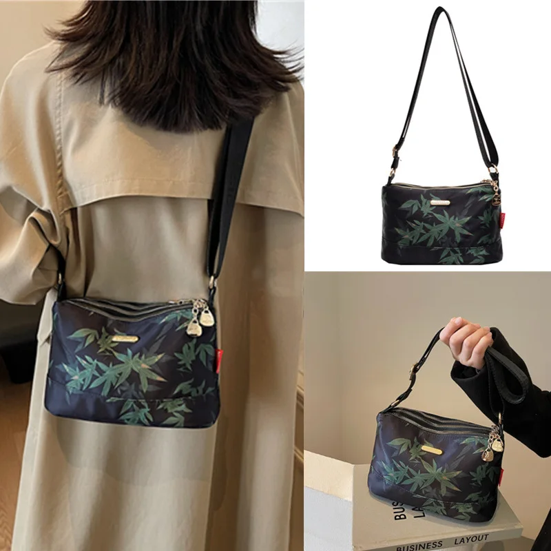 

2026 New Mom Bag Middle-aged Shoulder Bag Mother-in-law Fashion Multi-layer Atmospheric Canvas Bag Women's Oblique Cross Bag
