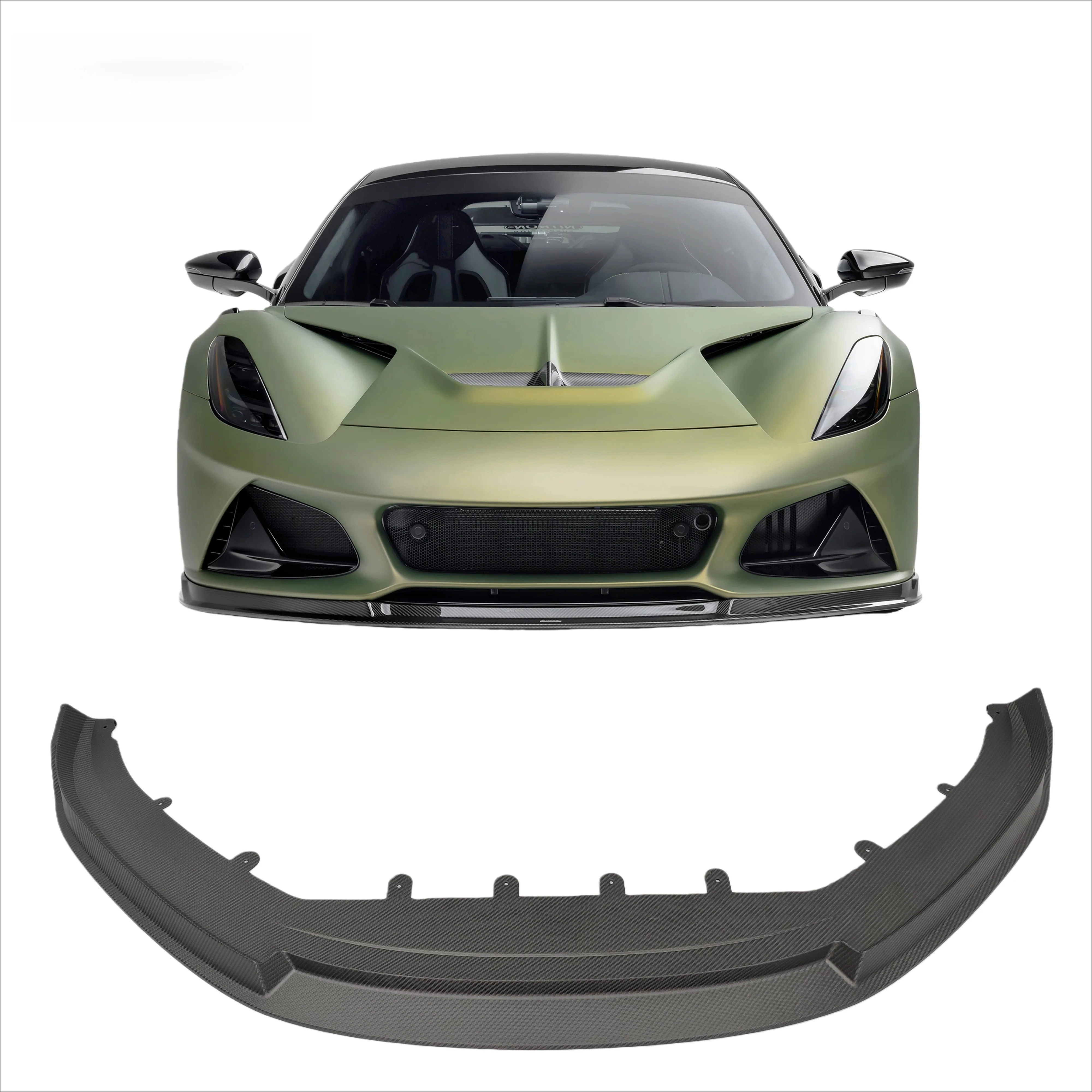Top-quality Dry Carbon Fiber for LOTUS V-Style Front Lip Aero Body Kits