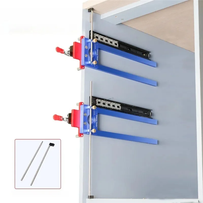 【سعر السعر!】قابل للتعديل لتركيب السكك الحديدية المنزلقة للدرج، أداة حفر النجارة مع التمديد #5