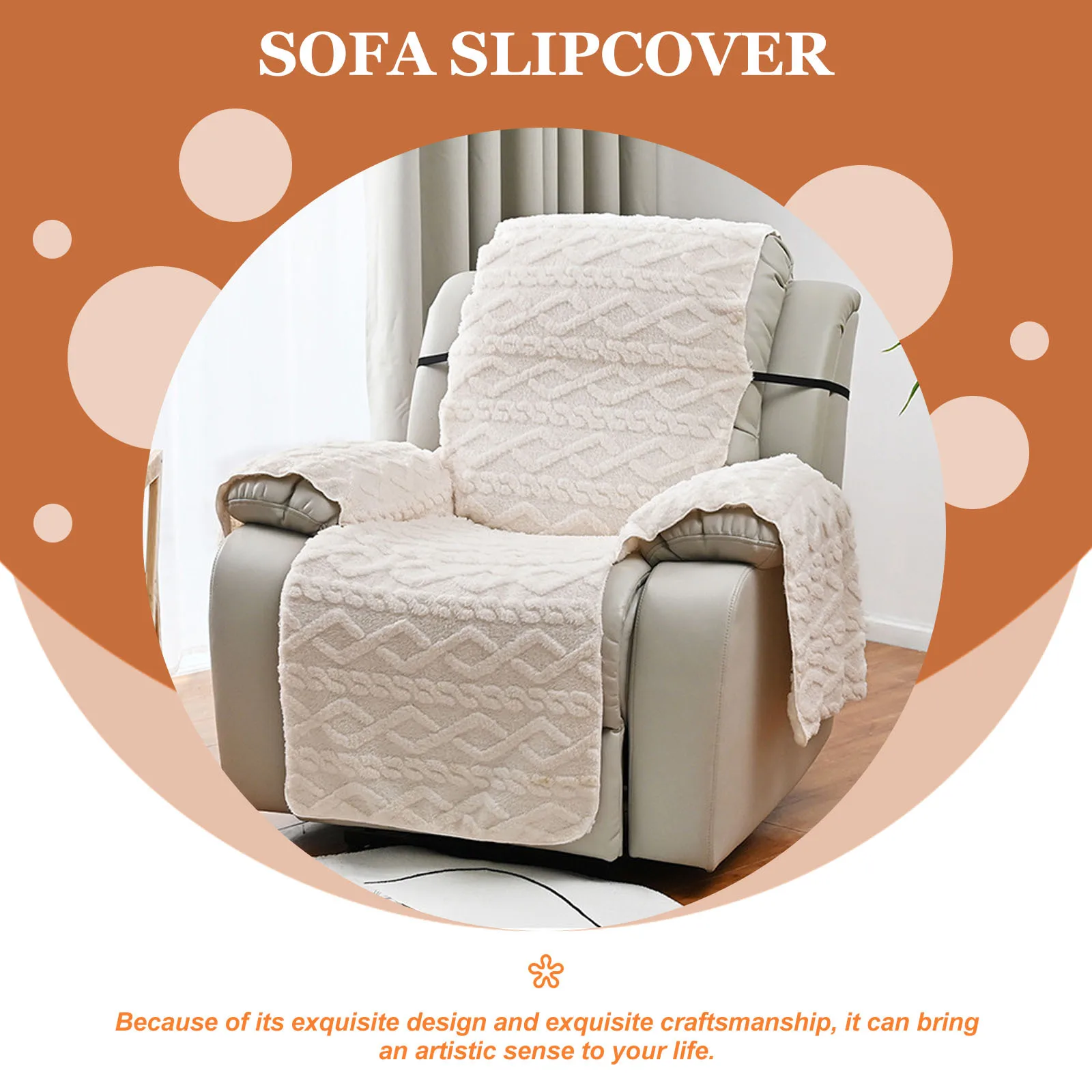 

Sofa Blanket Creative Design Reusable Longtime Use Safe Convenient Couch Cover for Furniture Stain Protector Arm Chair Covers