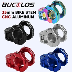 BUCKLOS 35mm Bicycle Handlebar Stem CNC Aluminum MTB Stem for 31.8mm Handlebar Mountain Bike Short Stem Bicycle Accessories