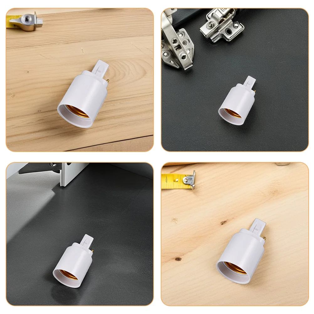 2 قطعة محول مقبس الإضاءة G24d إلى E27 محول مقاوم للحريق Pbt البلاستيك المدمجة لمبة قاعدة محول ل LED حامل مصباح محول #5