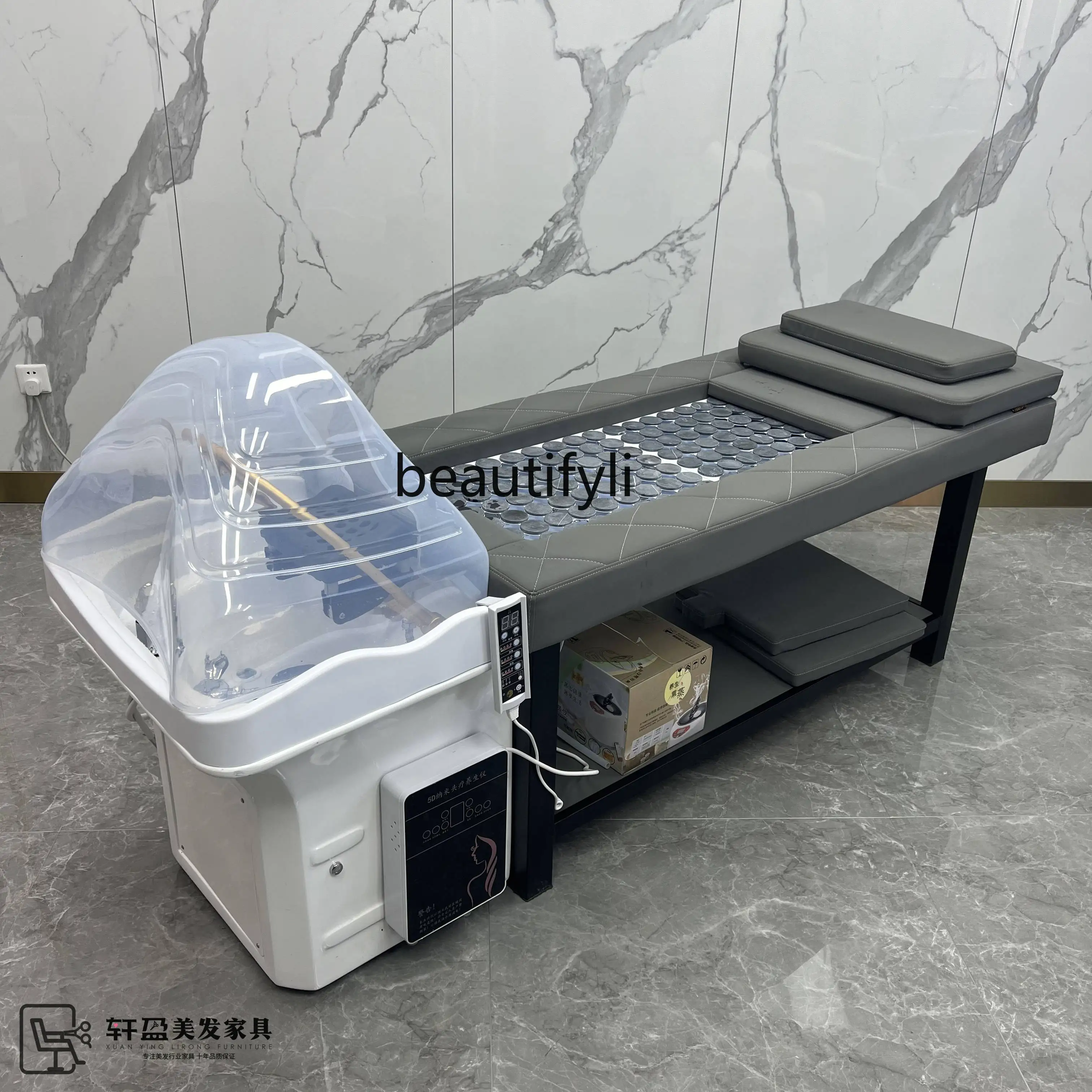 High-Grade Multifunctional Moxibustion Bed Physiotherapy Bed  Steaming Massage Beauty Salon Water Circulation Massage Couch