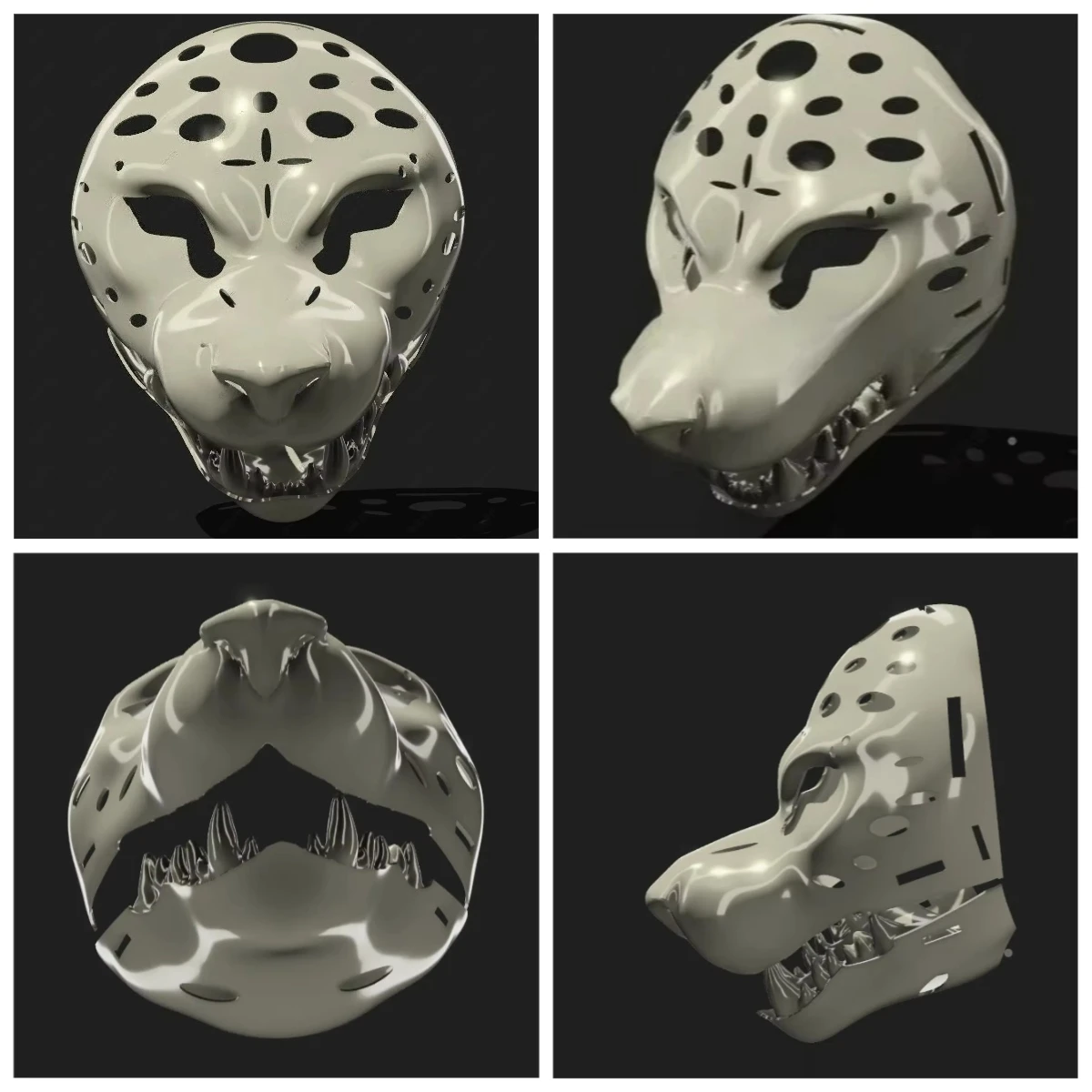 

Kemono Fursuit TIger повязка на голову маска новый реалистичный костюм пушистого зверя череп 3D печать косплей
