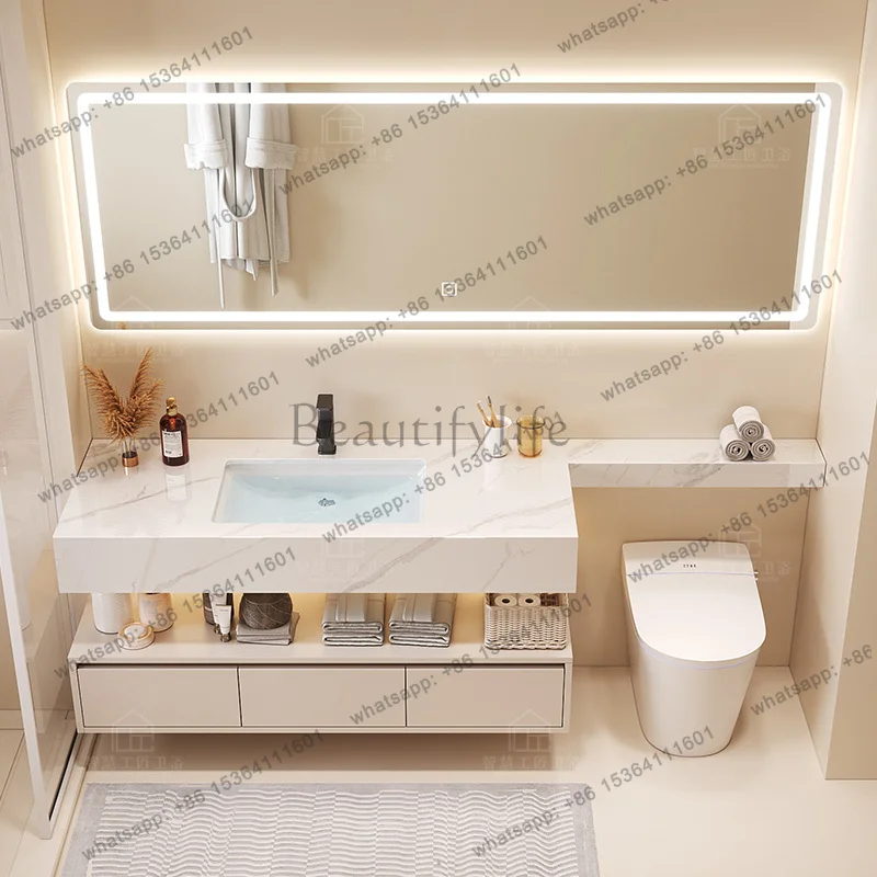 LJYPartitions Toilet Bathroom Cabinet Wall Shelves Dressers Sink Modern Bathroom Cabinet Closet Makeup Gabinete Trendy Furniture